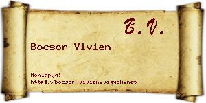 Bocsor Vivien névjegykártya